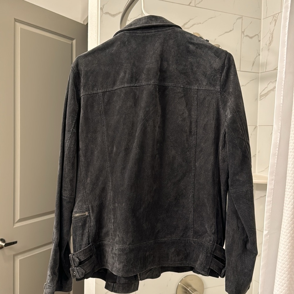 Gray / Black Suede Jacket - image 2